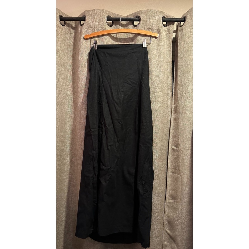 NWT Open Edit Elegant Black Strapless Dress